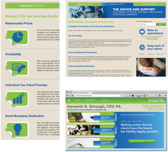 KRS Accounting Website Re-design Screenshot