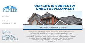 Mypioneer Roofing Web Design Screenshot